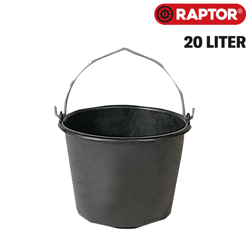 Baueimer schwarz 20 Liter von RAPTOR