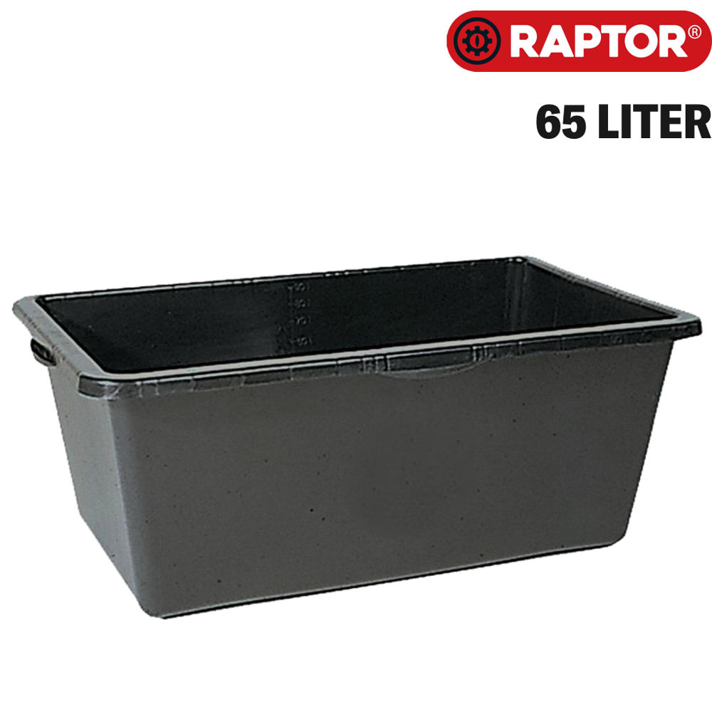 Kasten für Mörtel schwarz 65 Liter von RAPTOR